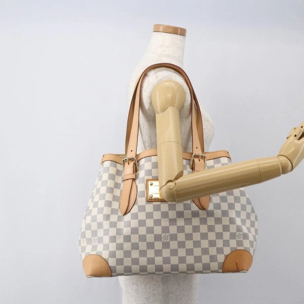 LOUIS VUITTON Damier Azur Hampstead MM Tote Bag